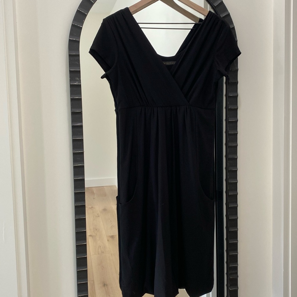 Black Pocket Dress Bubble Hem